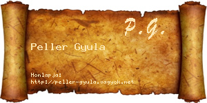 Peller Gyula névjegykártya
