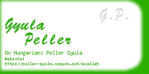 gyula peller business card